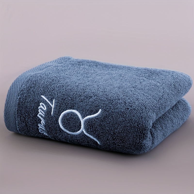 1pc Of Constellation Embroidered Towel, Soft, Absorbent, And . Ideal For Bathing And Washing The Bathroom