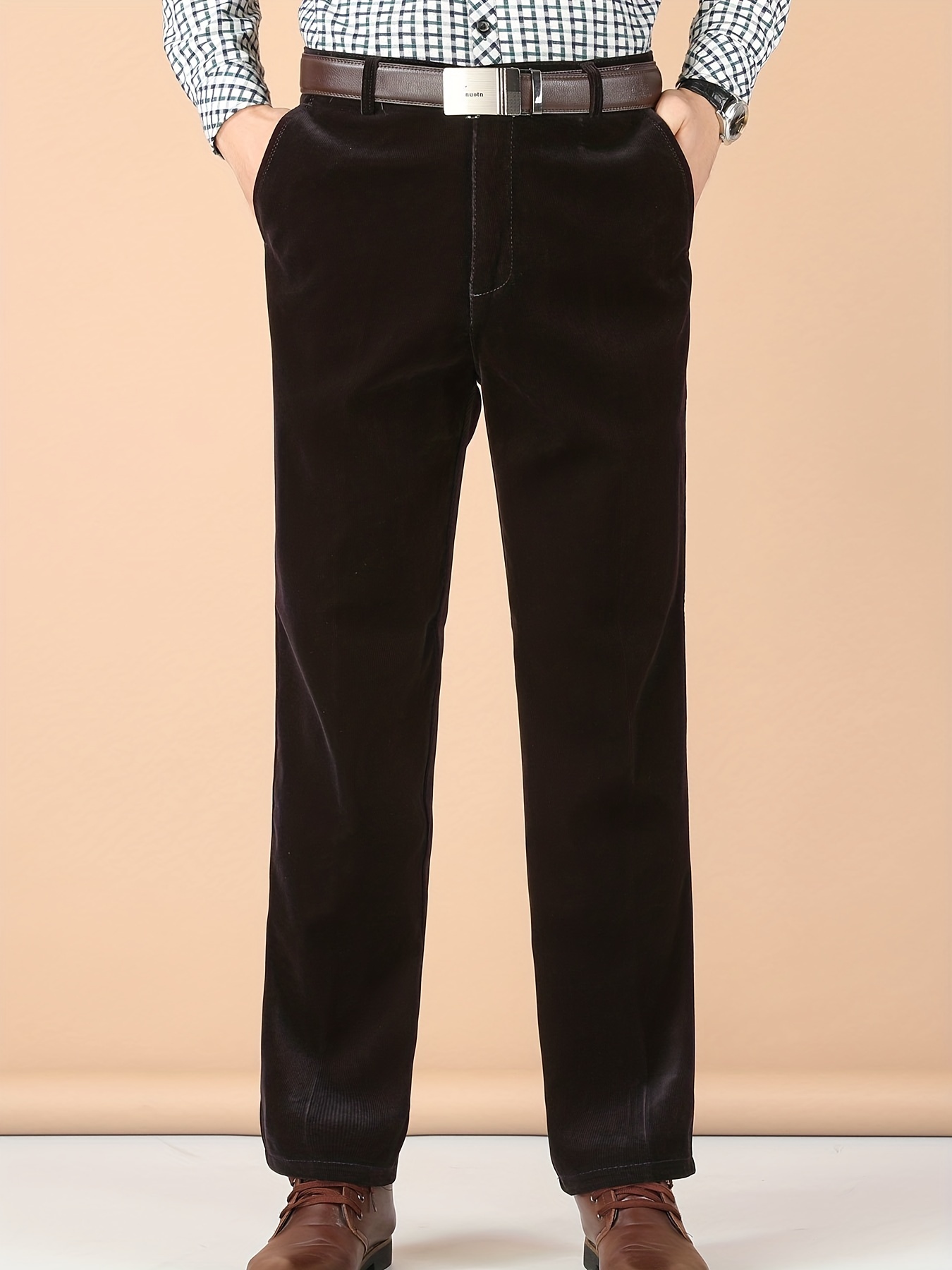 Spandex High Stretch Dress Pants Men's Semi formal Classic - Temu
