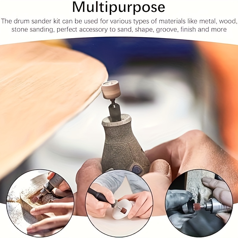 Sanding Drum Kit For Drill Presses And Power Drills - Temu