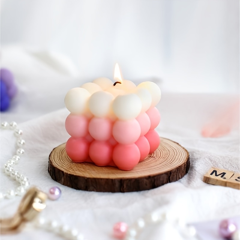 Aromatherapy Candle For Home Decoration Big Cube Bubble - Temu