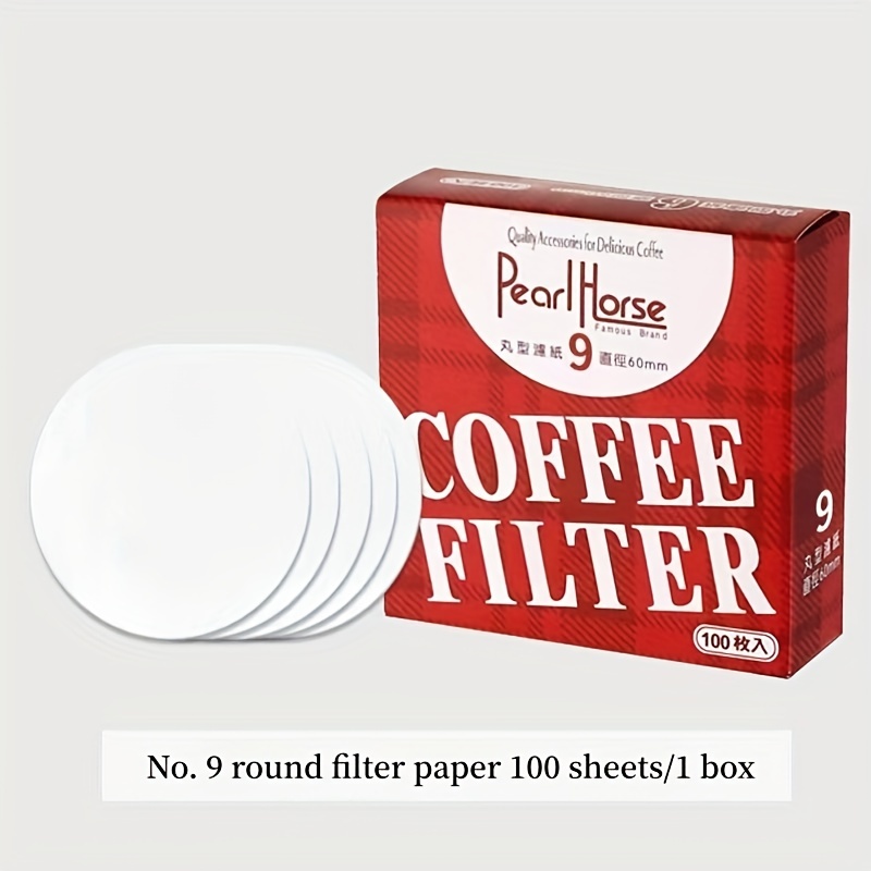 No.6 Coffee Filter Moka Pot Filter Paper, 100 Pcs