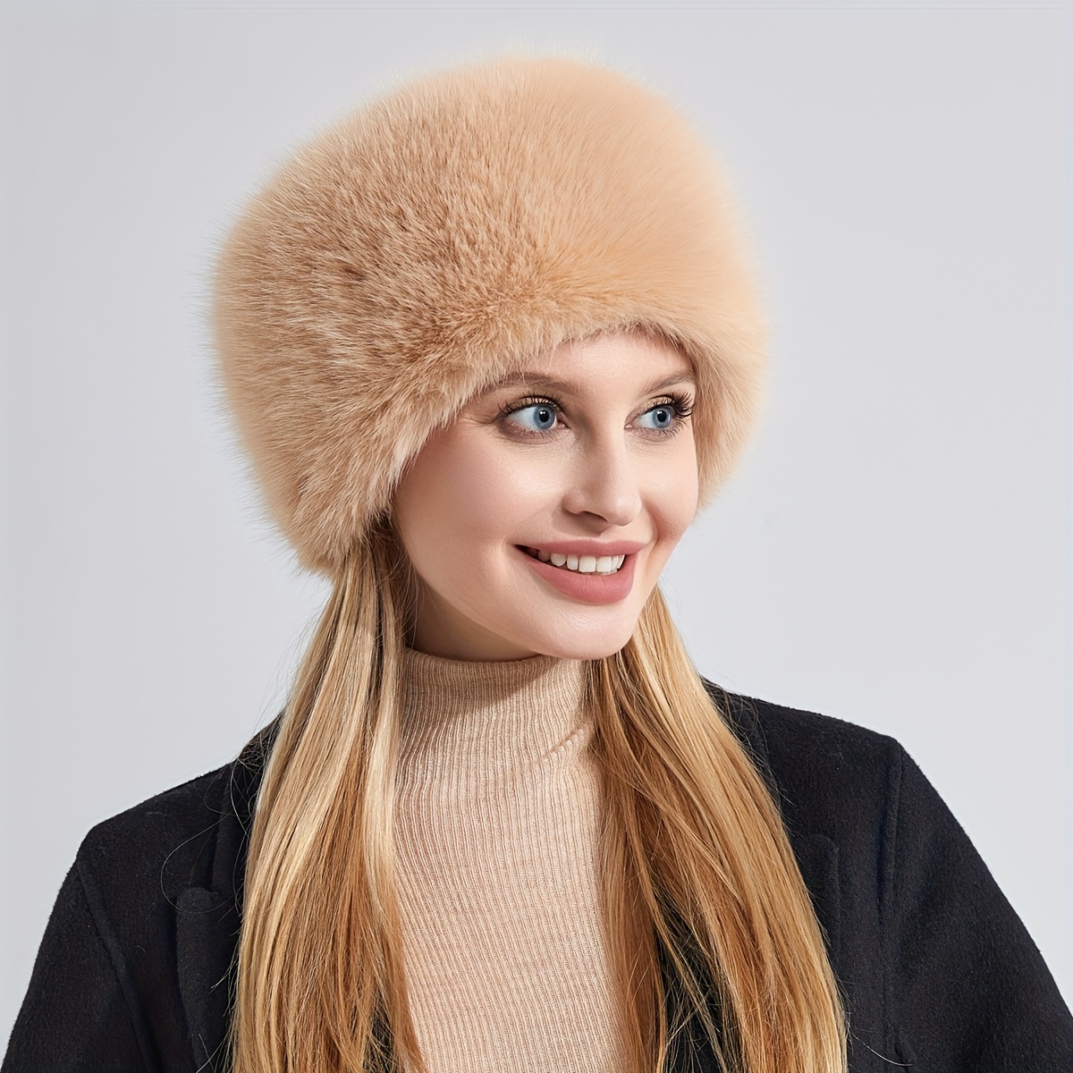 Brown Fur Hat, Faux Fur Trapper Hat Womens