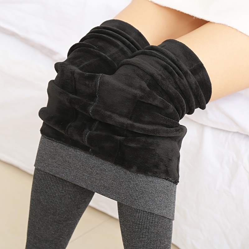 Medias térmicas con forro para mujer, medias térmicas opacas elásticas de  cintura alta para invierno, medias y calcetería para mujer