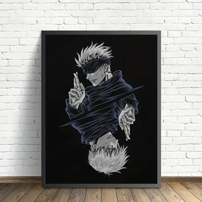 Japanese Anime Canvas Wall Art Painting Gojo Satoru Picture - Temu