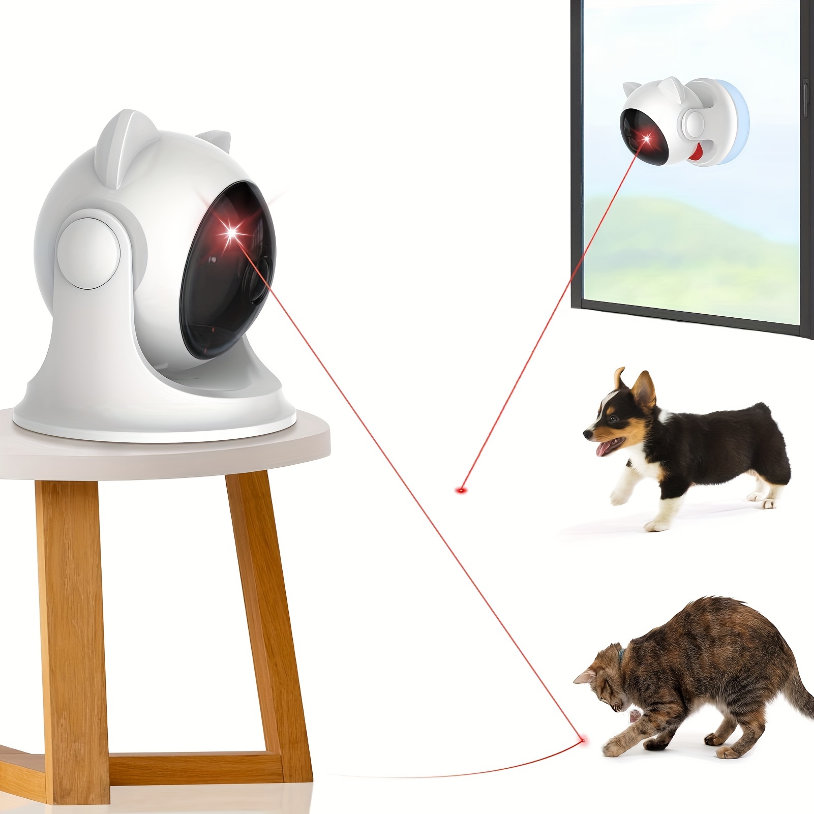 Puntero láser para gatos, perros, mascotas, juguetes interactivos, control  remoto de presentación láser, puntero láser de luz roja, verde, morado