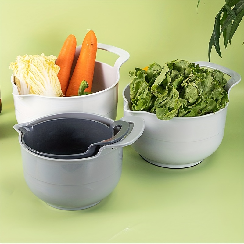 Cook With Color Mixing Bowls Nesting Plastic Mixing Bowl Set - Temu