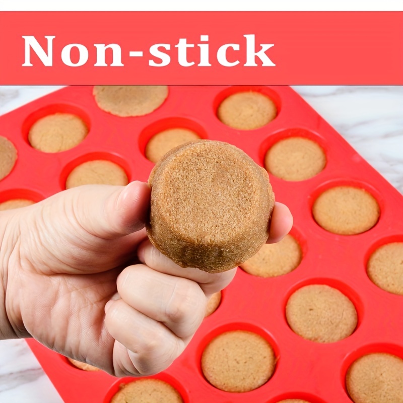 Silicone Muffin Pan Mini 24 Cups Cupcake Pan, Nonstick Cake Mold