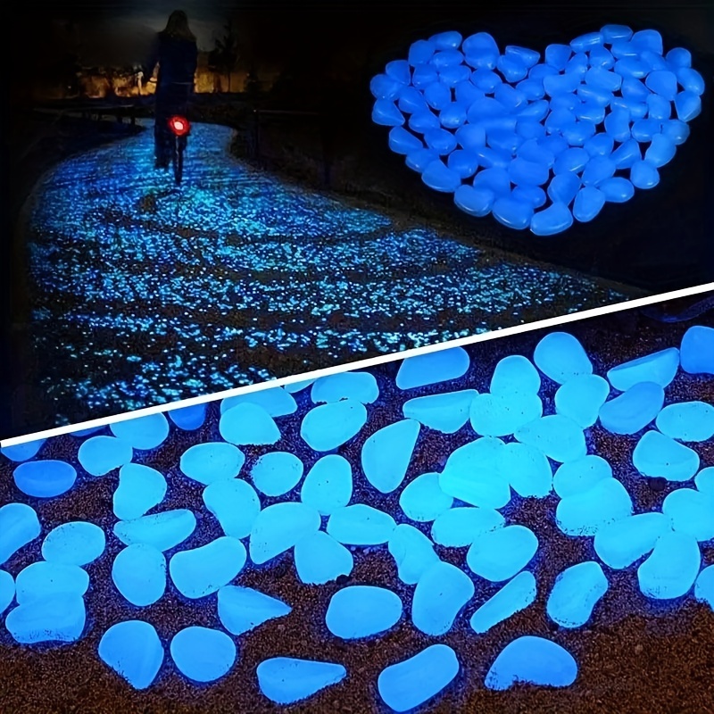 200pcs Small Luminous Pebbles Garden Aquarium Decoration