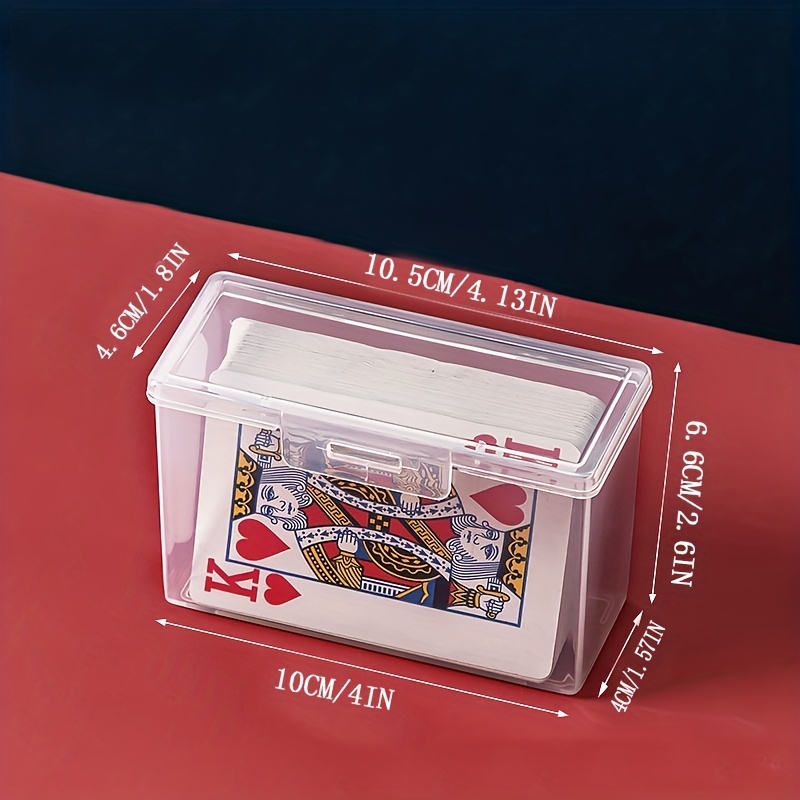 Playing Card Box Clear Deck Case Two Poker Images Can Be - Temu