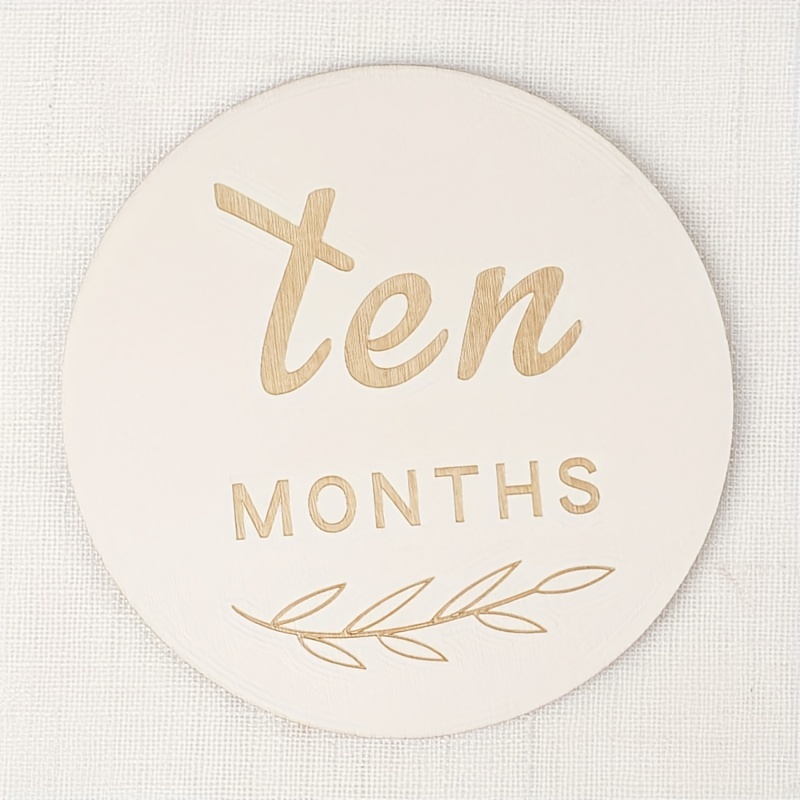 Baby Wooden Monthly Milestone Cards With Announcement - Temu