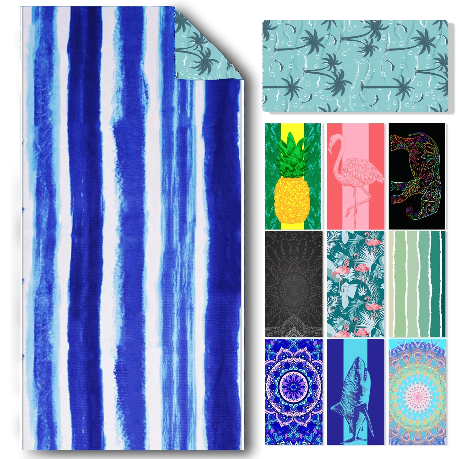 beach towel super lightweight colorful pattern bath towel