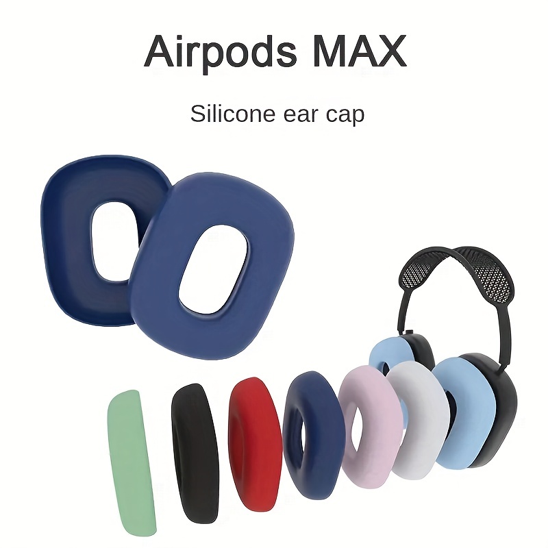  Funda para Airpods Max, funda de silicona para audífonos AirPods  Max, funda de silicona transparente y suave para Airpod Max de TPU suave  para los oídos, funda para la diadema para