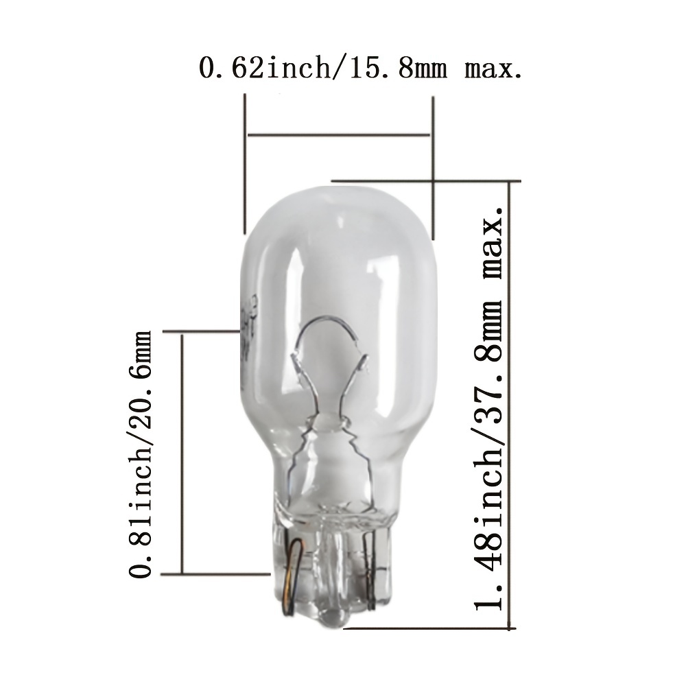 Diximus Bombilla de paisaje T5 de bajo voltaje de 12 voltios y 7 W,  bombillas de paisaje, bombillas de bajo voltaje, paquete de 10  (transparente)