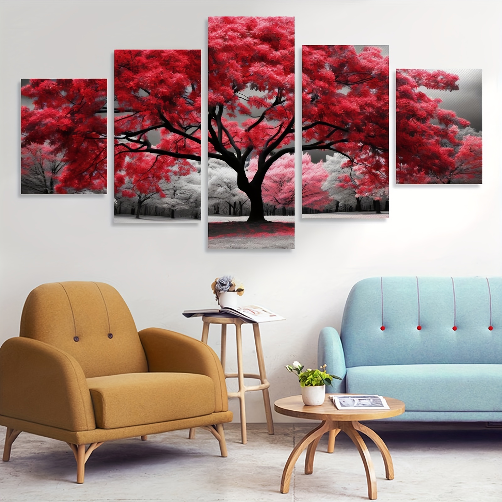 3 Unids/set Art Canvas Print Posters, Cherry Tree Canvas Wall Art  Paintings, Ilustraciones Pintura Pared Sala , Dormitorio, Baño, Oficina,  Pasillo, Cocina, Decoraciones Pared, Sin Marcos - Hogar Cocina - Temu