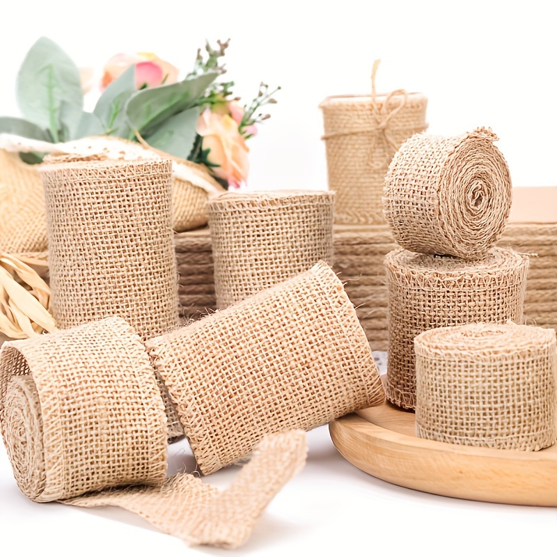 10M Natural Vintage Jute Cord String Gift Wrapping Ribbon Bows Crafts Jute  Twine Rope Burlap Party Wedding Decoration Supplies