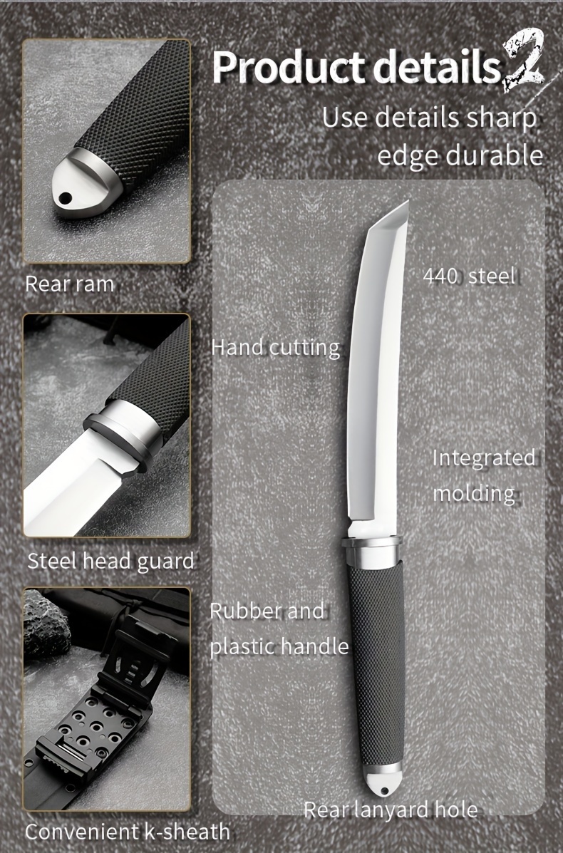 High Hardness 440 Steel Knife Portable Fixed Blade Rescue Knife Mini