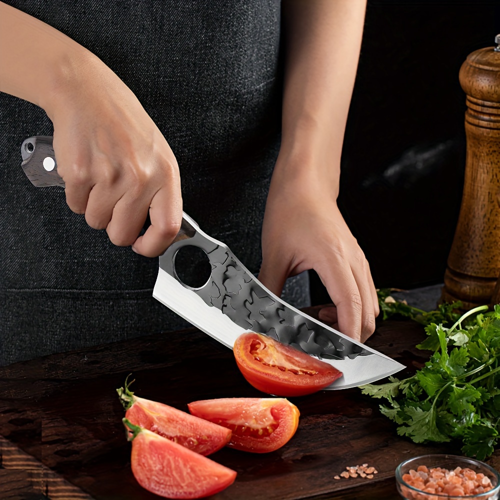 Forged Boning Knife: Multi-purpose Meat, Fruit & Bbq Cutting Knife With  Leather Sheath - Temu