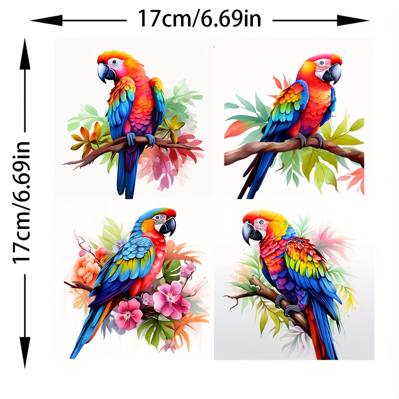 Parrot Bird Pet Animals Cute Waterproof Stickers For - Temu