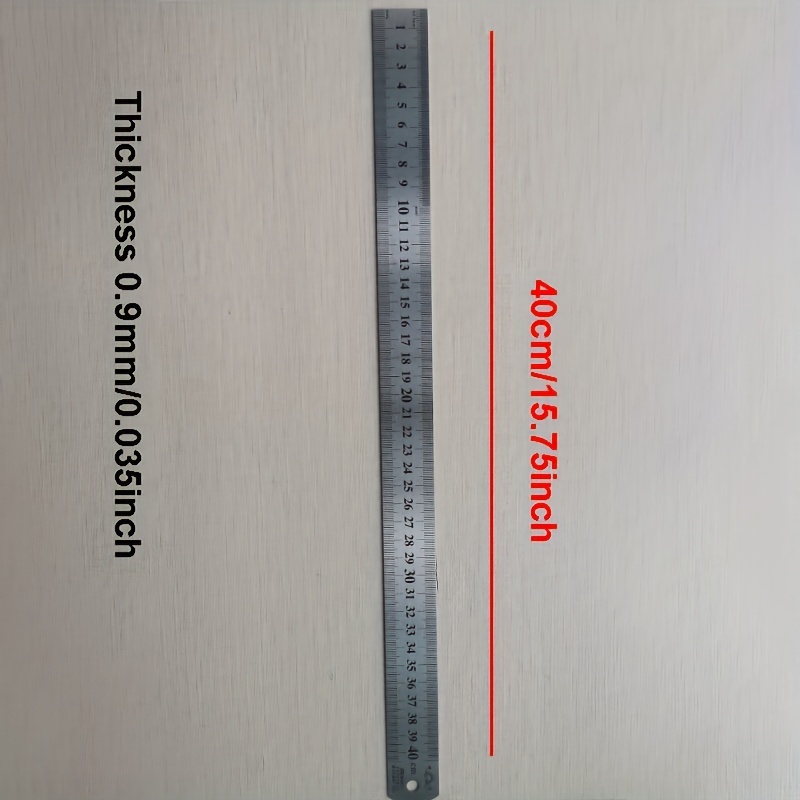 Stainless Steel Double Side Straight Ruler Centimeter Inches Scale Metric  Ruler Precision Measuring Tool 15/20/30/40/50cm