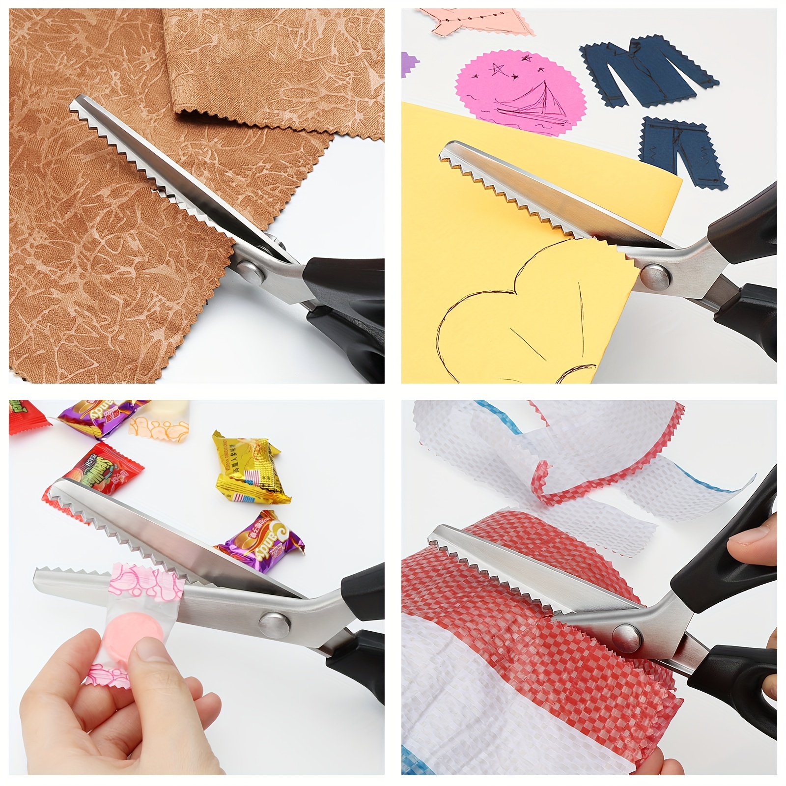 Pinking Shears Craft Scissors Stainless Steel Serrated - Temu