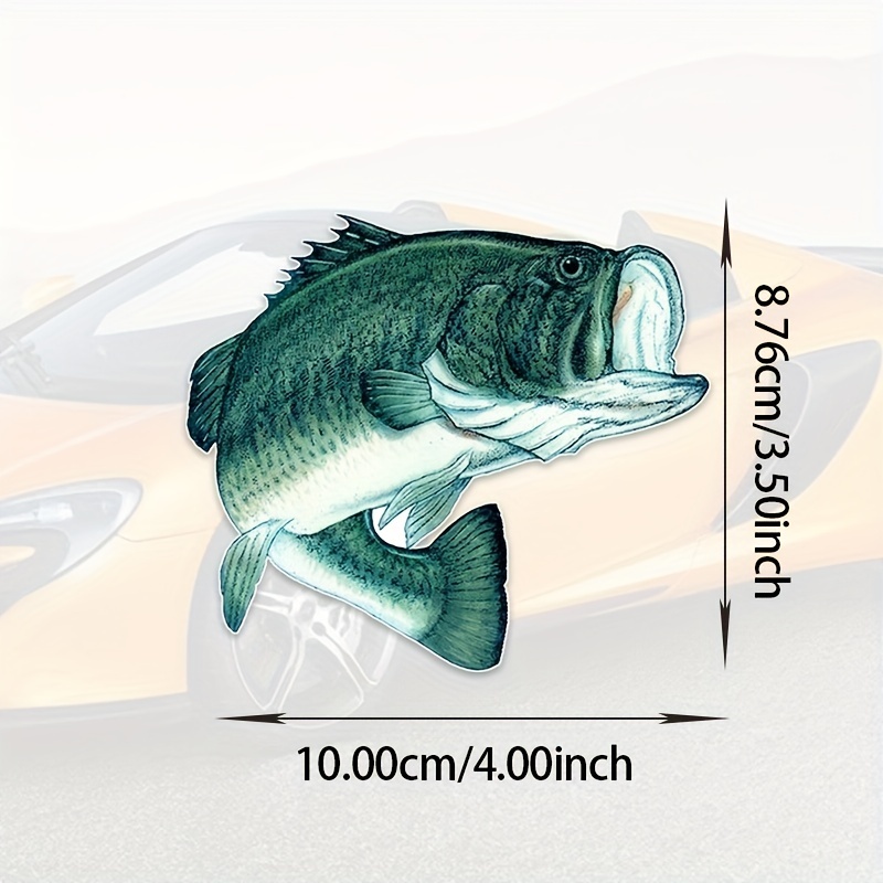 Bass Fish Sticker Decal Fishing Bumper Fish Auto Decal Car - Temu