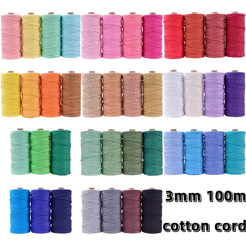 Macrame Cord 3 Mm, Polyester Cord, Thin Soft Rope for Craft, Jewelry  Making, Macrame Supplies, for Home Decoration, 68 Different Colors 