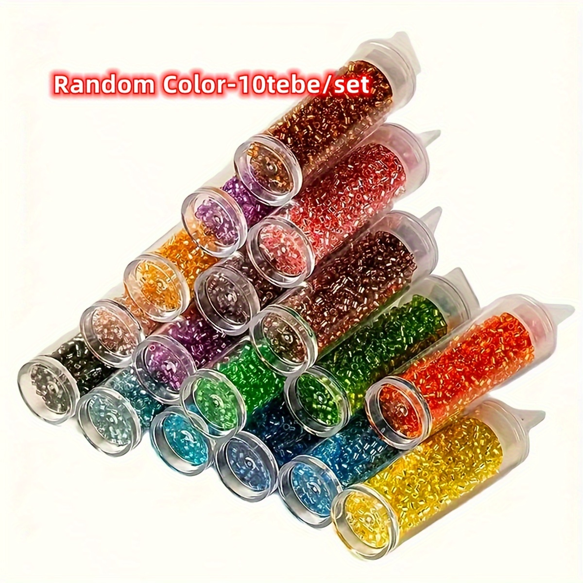 10tebe/set 2mm Boho Style Glass Seed Beads Random Color Multiple Colors -lined Uniform Garment Embroidery Handmade Additions