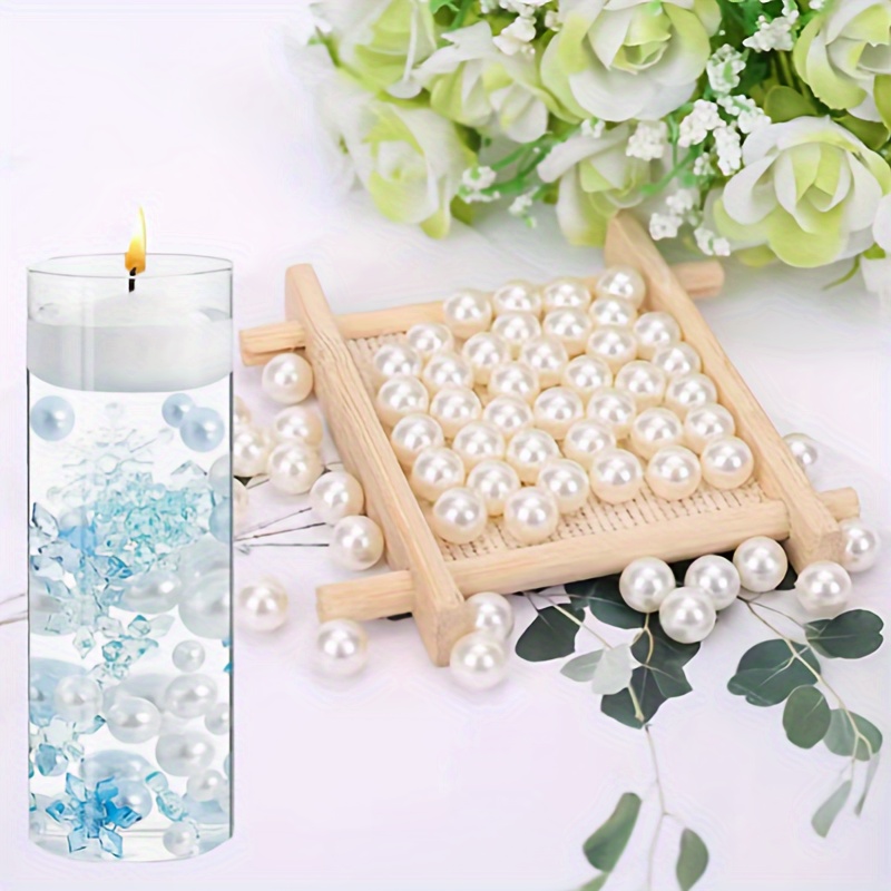 Blue Snowflake Vase Filling Floating Pearl Vase Candle Table - Temu