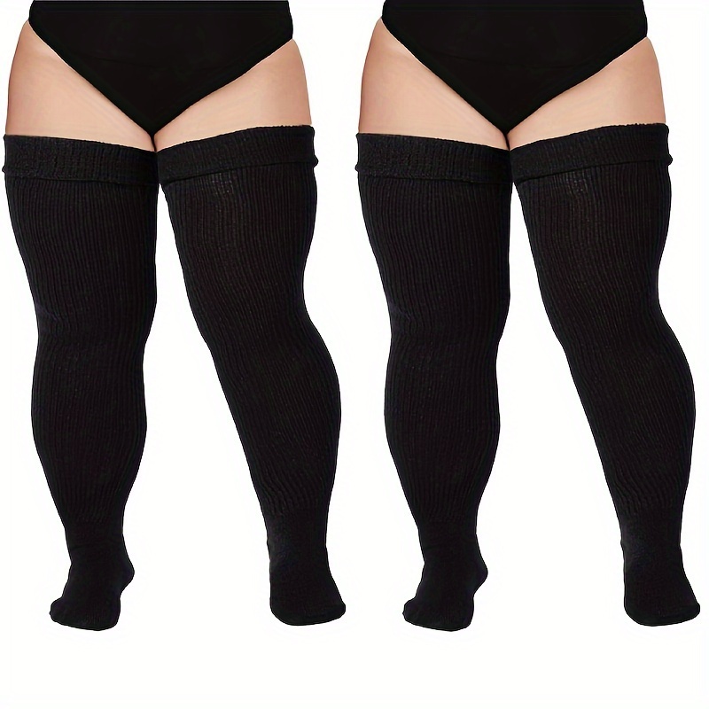 Plus size high socks best sale