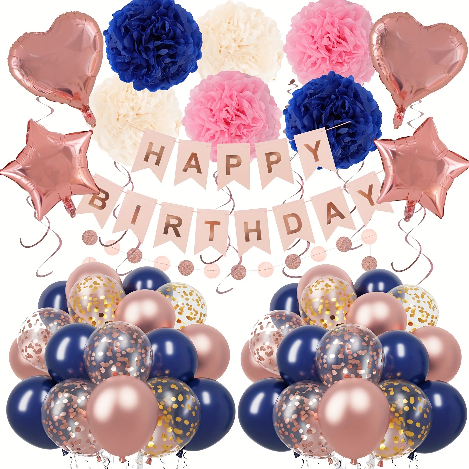 Happy Birthday Decorations for Boy and Girls, Rainbow Happy Birthday Yard Banner and 18pcs Colorful Birthday Latex Balloons for Rainbow Birthday
