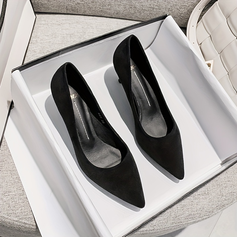 Women's Pointed Toe Kitten Heels Court Pumps
