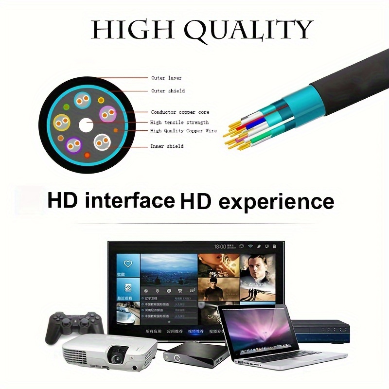 HDMI Cable De Video 3 Metros Full HD 1080p Ps3 Xbox 360 Laptop Pc
