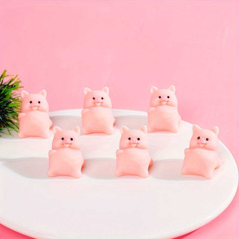 Y2k Cartoon Anime 3d Pig With Hole Resin Pendant Charms Diy - Temu