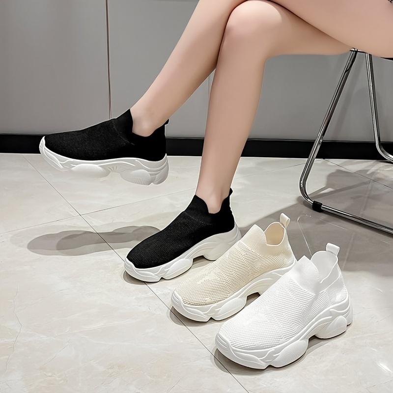 Zapatos Plataforma Sin Cordones Mujer Calzado Sin Cordones - Temu