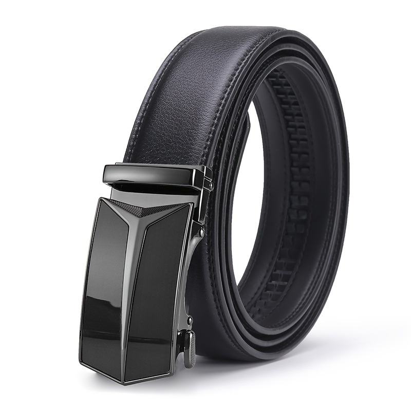 Men's Black Leather Comfort Click Belt | Blank Buckle 36 / 90 cm - Black | Capo Pelle