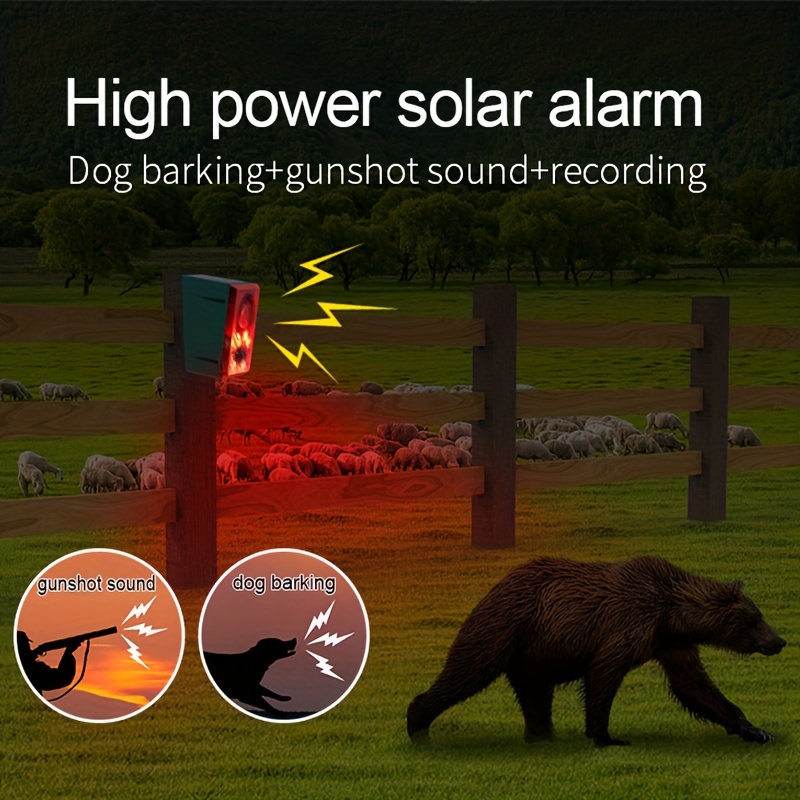  Solar Outdoor Motion Sensor Alarm - Dog Barking