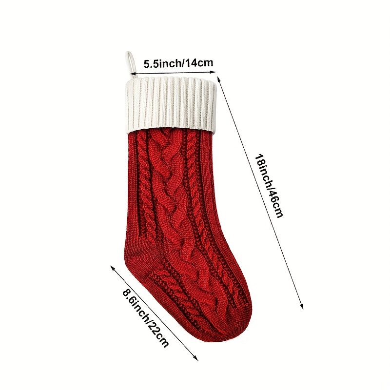 Christmas Stockings Large Cable Knitted Xmas - Temu