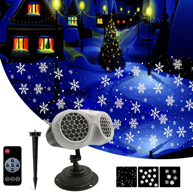  Christmas Snow Projector Lights, IP65 Waterproof Outdoor  Snowflake LED Projector, Rotating White Snow Falling Projection Lamp for  Halloween Xmas New Year Holiday Party Wedding Garden Patio : Tools & Home  Improvement