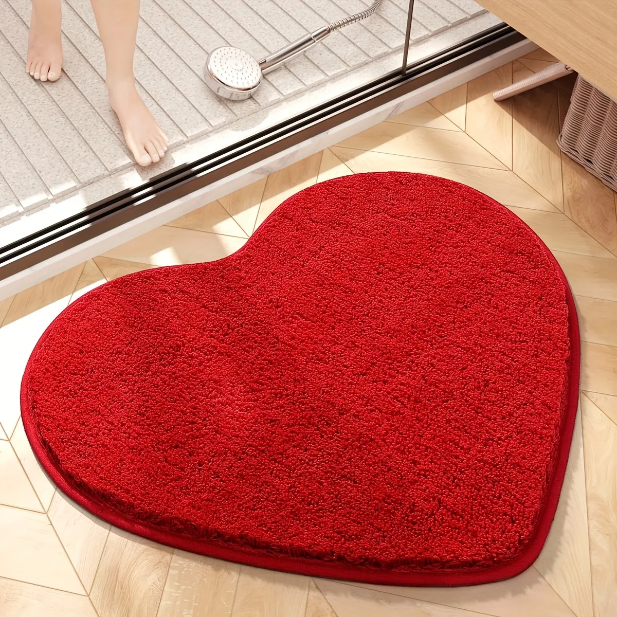 Heart Shaped Bath Mat, Extra Soft Absorbent Premium Bath Rug, Non-slip  Comfortable Valentine's Day Bath Mat For Bathroom Floor, Sink, Bathtub,  Shower Room, Red Bathroom Decor - Temu