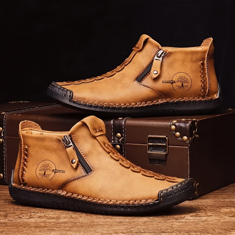 Men's Vintage Retro Chelsea Boots, Shoes For Winter - Temu