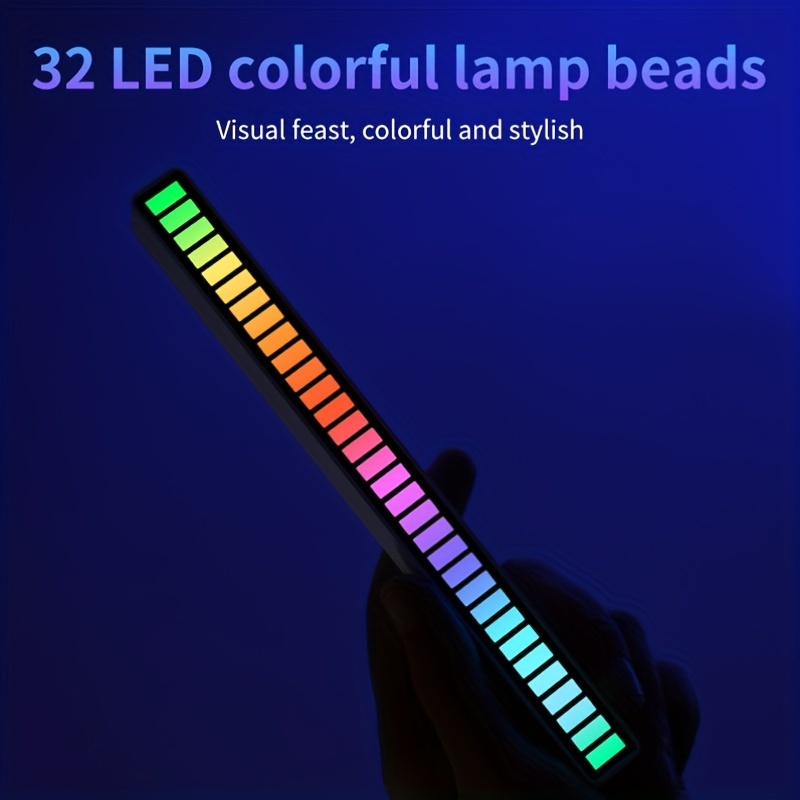 Musik Atmosphäre Rhythmus Licht, 2 Pack RGB Sprachaktivierte Pickup Rhythm  Light mit 32 RGB Bunte Farbwechsel, USB-Aufladung LED Ambient Light für Auto  Party Gaming DJ, APP-Steuerung RGB Light Bar: : Musikinstrumente 