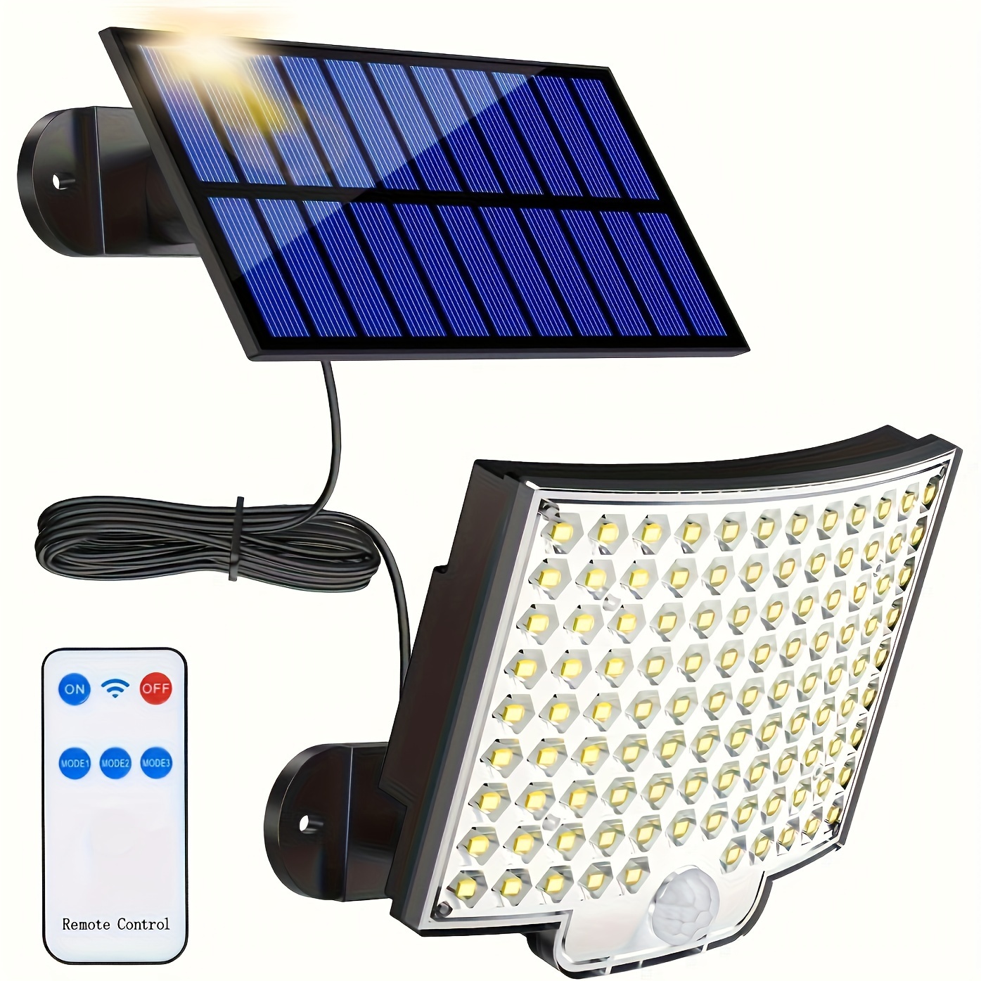 Panel Solar grande LED impermeable IP65, farola para iluminación exterior,  lámpara de calle, sensor de movimiento
