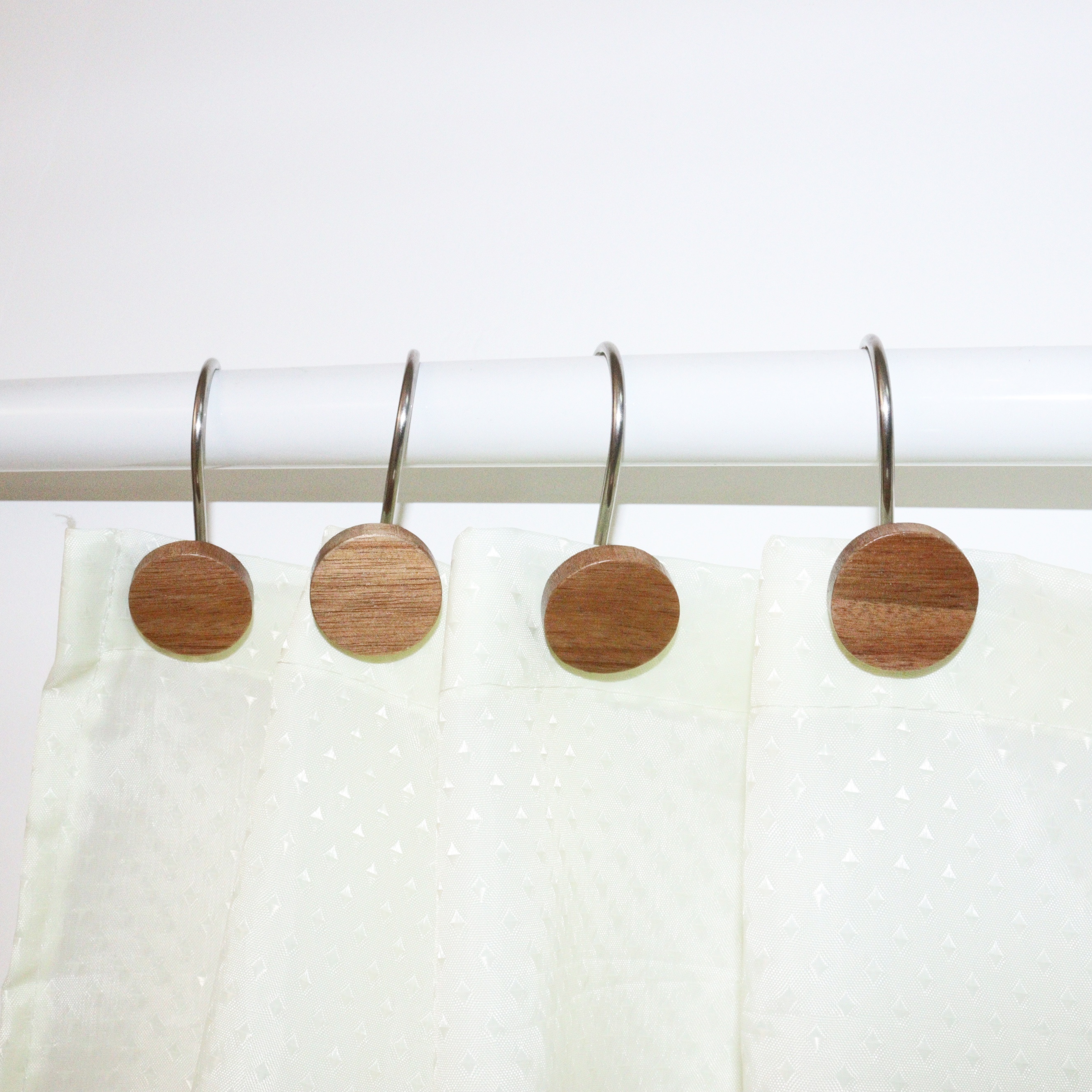 Shower Curtain Hooks Wood Decorative Rust proof Stainless - Temu