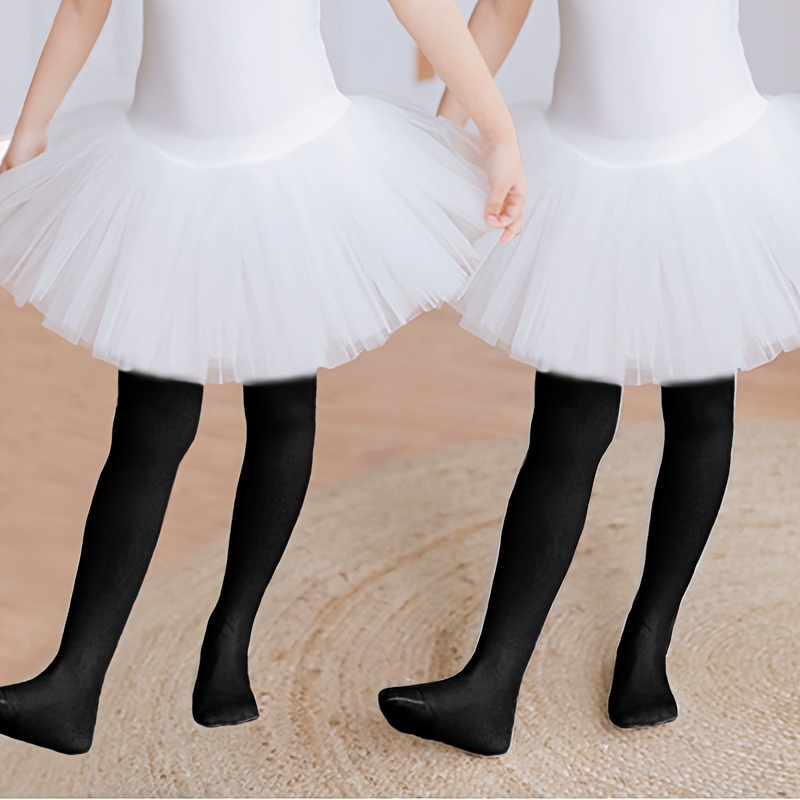 Janmercy 8 pares de mallas de ballet para niñas, medias de baile suaves  convertibles con pies para niñas pequeñas