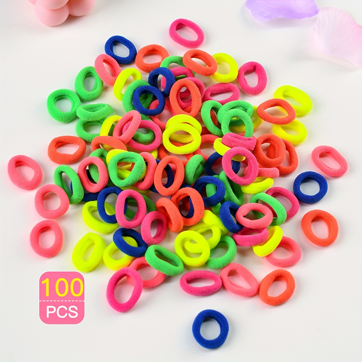 100pcs Elastici Colorati Capelli Carini Accessori Capelli - Temu Italy