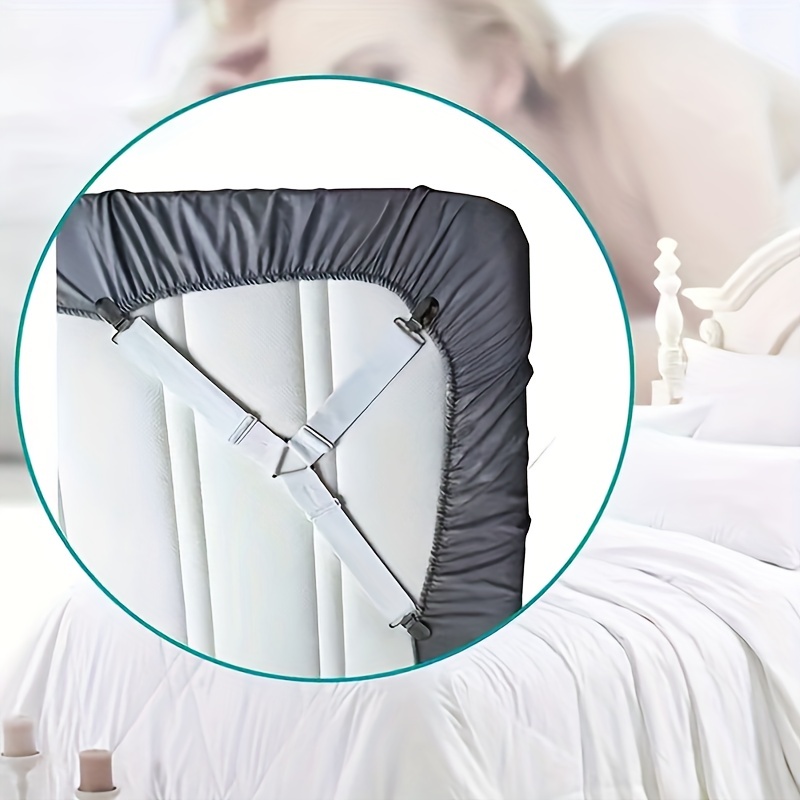Elastic Bed Sheet Grippers Adjustable Belt Fastener Clips - Temu