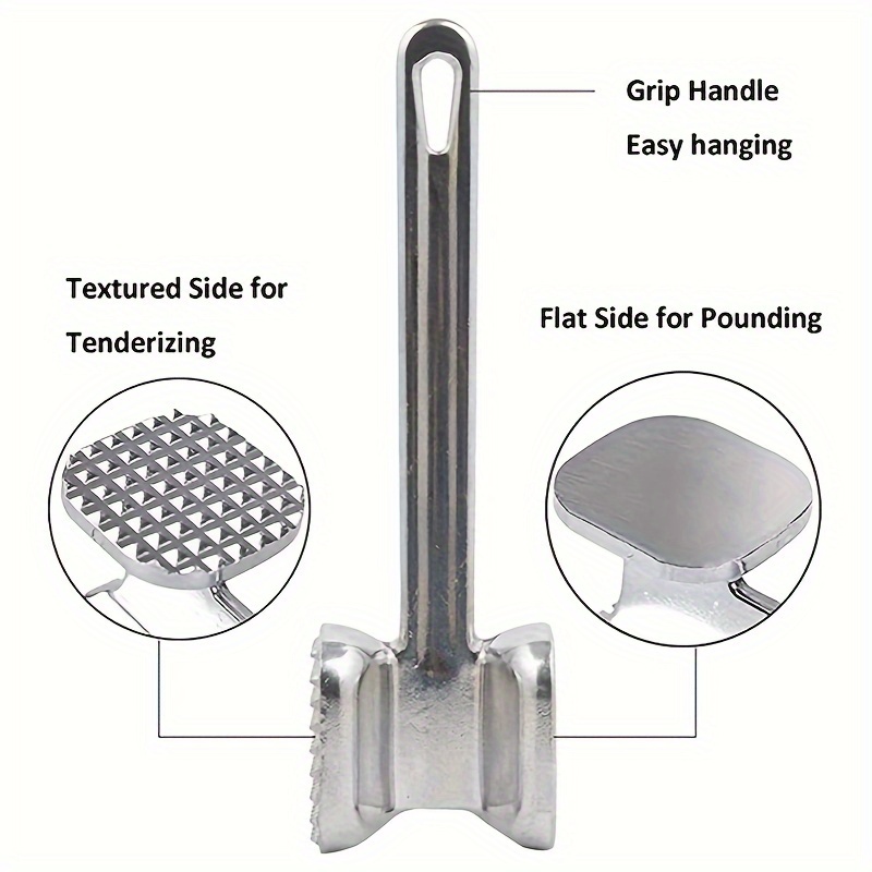 Meat Hammer Double sided Meat Mallet Aluminum Meat Pounder - Temu