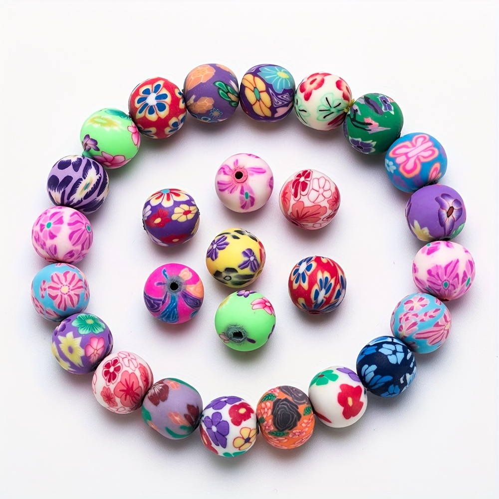 30/50/100pcs 10mm Mixed Fruit Beads Polymer Clay Beads Loose Beads For  Jewelry Making DIY