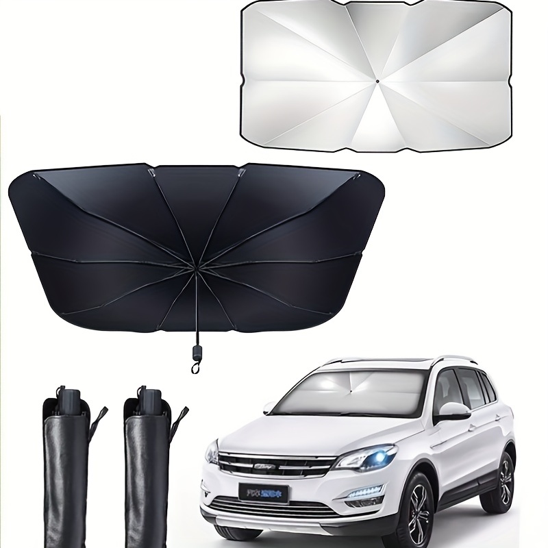 Keep Your Car Cool & Protected With Our Foldable Car Windshield Sunshade -  Fits All Sizes!
