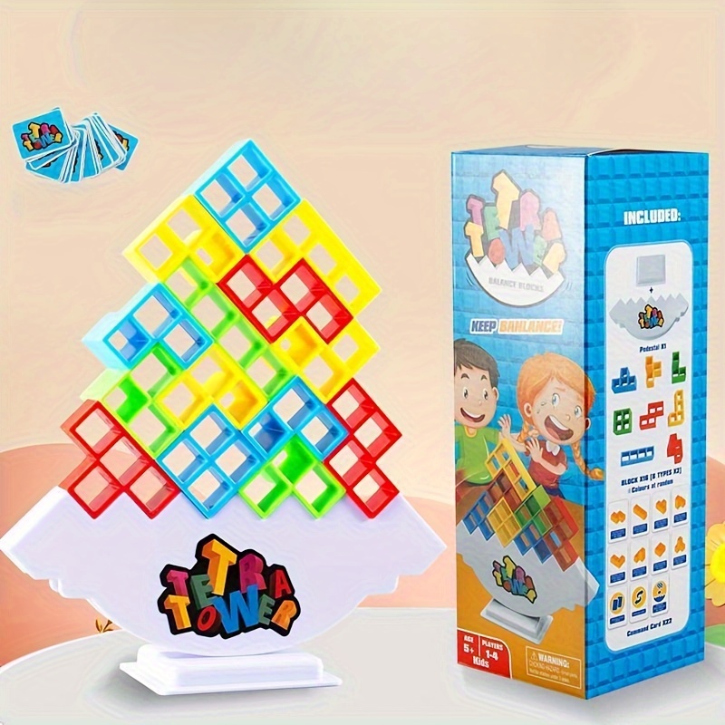 Tetra Tower Balance Stacking Blocks Game high intellectual - Temu